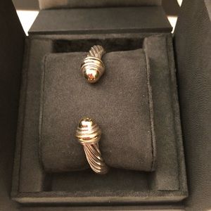 David Yurman 7 mm Cable Classic with gold dome